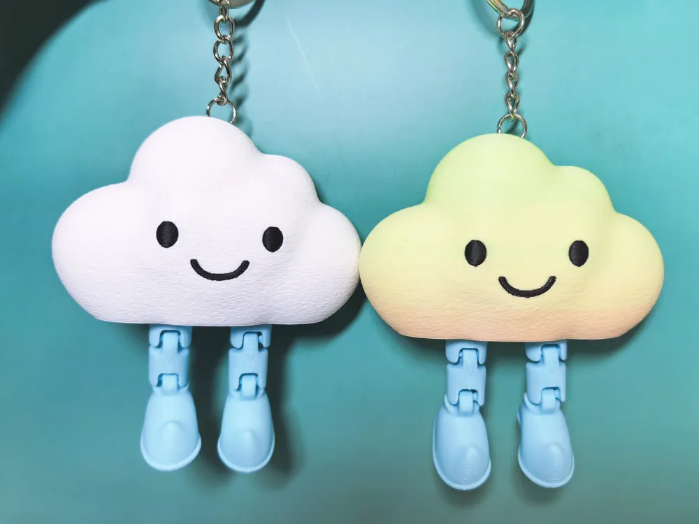 Nube con pies (llavero)