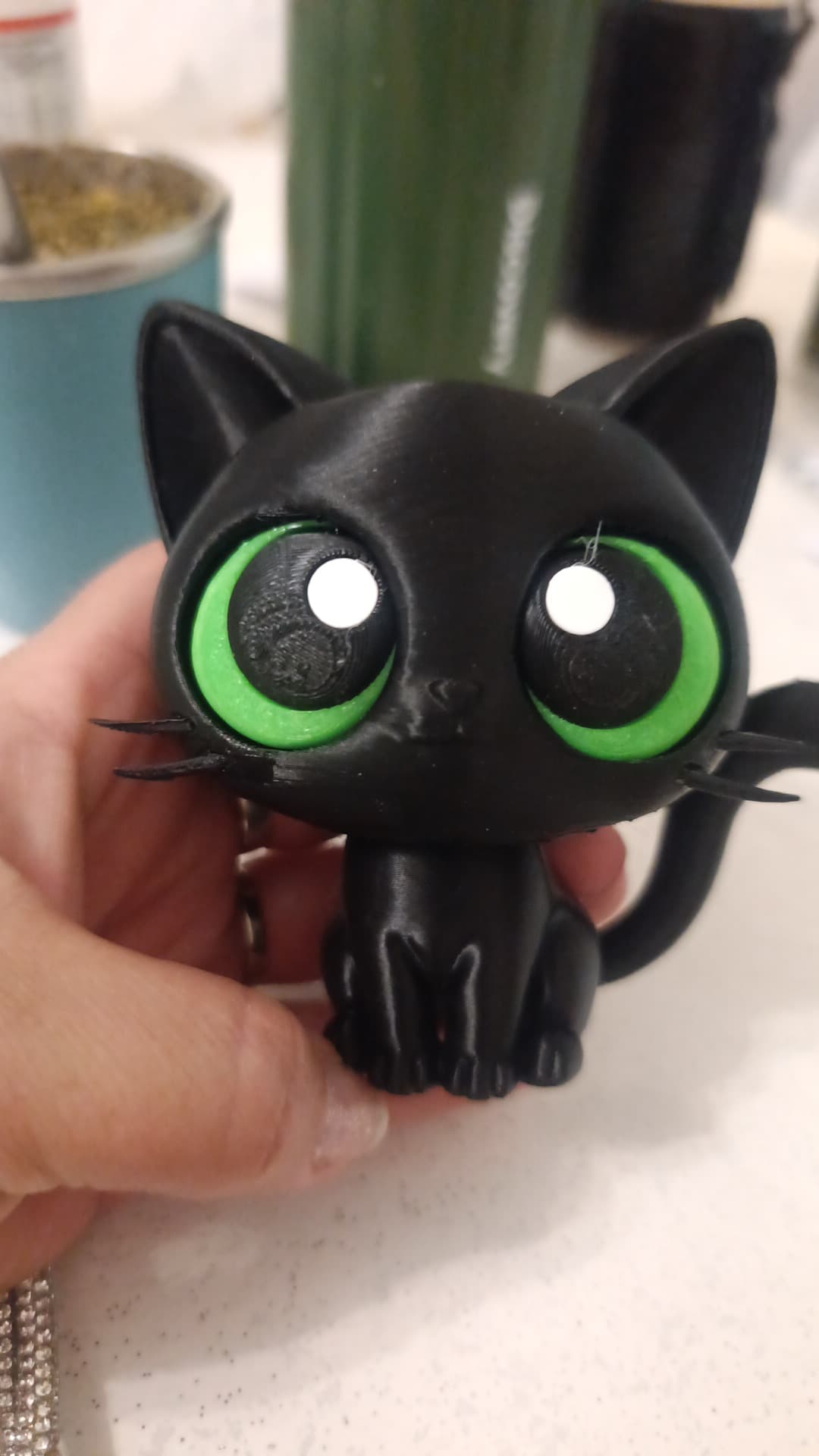 Gato ojos saltones