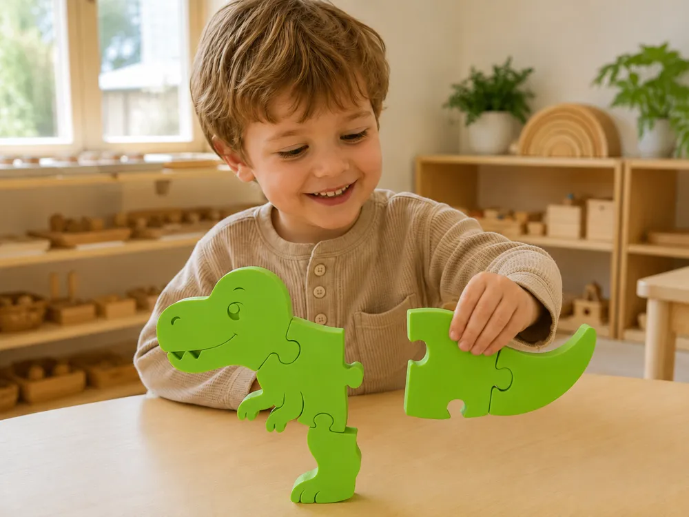 Rompecabezas Montessori t rex
